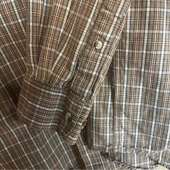 Columbia‎ Brown Plaid Button Down Shirt Size XL - Picture 8 of 10